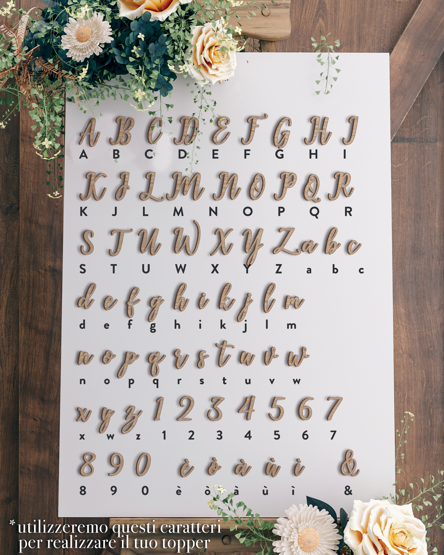 Cake Topper Personalizzato con Ghirlanda e Nome per Compleanno - immagine 5