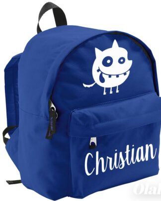 Zainetto per Scuola e Asilo Personalizzato con Nome e Mostrino - Idea Zaino Scuola per Bambino, Back to School