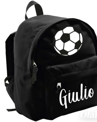 Zainetto per Scuola e Asilo Personalizzato con Nome e Pallone da Calcio - Idea Zaino Scuola per Bambino, Back to School