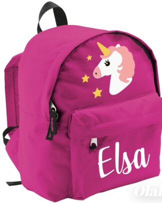 Zainetto per Scuola e Asilo Personalizzato con Unicorno - Idea Zaino Scuola per Bambina, Back to School