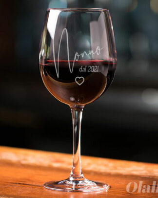 Calice Vino Personalizzato con Incisione Personalizzata e Data