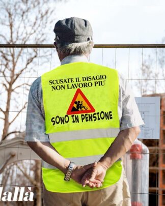 Giacca Alta Visibilità per Pensionato Scusate Disagio Umarell da Cantiere Regalo Divertente