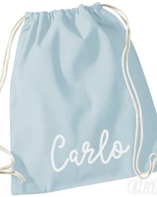 Sacca Scuola Colorata Personalizzata con Nome Corsivo