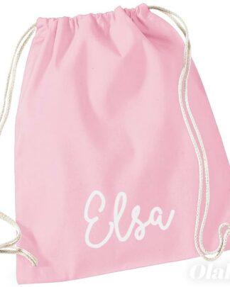 Sacca Scuola Colorata Personalizzata con Nome Corsivo