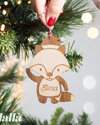 pallina-natale-forma-volpe-procione-personalizzata