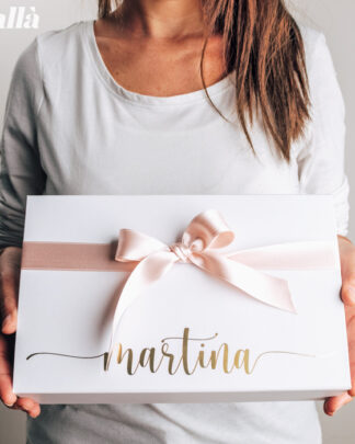Gift Box Scatola Regalo Personalizzata con Nome e Fiocco