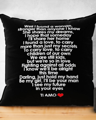 Cuscino Personalizzato con la Tua Frase o Canzone del Cuore
