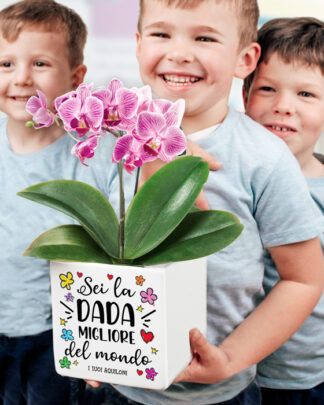 Vaso di Ceramica Personalizzato per Tate con Decori Colorati