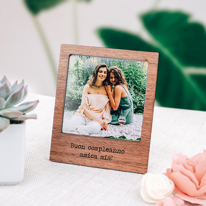 cornice-legno-foto-dedica-personalizzata-regalo-amica