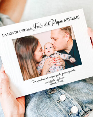 Cornice Prima Festa del Papà Assieme Personalizzata