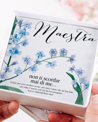 Orecchini Oliver Weber Maestra Non Ti Scordar di Me Maestra Regalo Originale per Maestra
