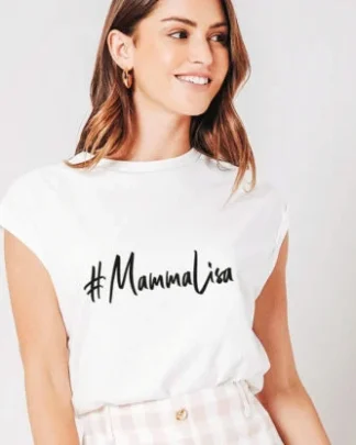 T-Shirt Maglietta Personalizzata “#VitadaMamma” Stile Moderno – Idea Regalo per la Festa della Mamma