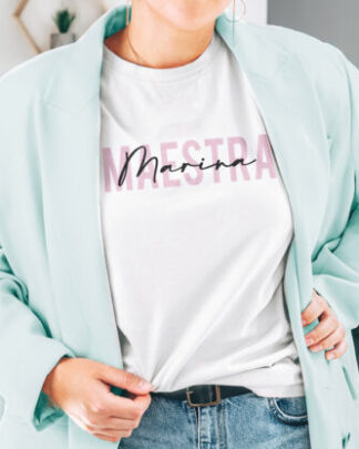 T-Shirt Maglietta Personalizzata con Nome della Maestra – Idea Regalo Maestra, Regalo Fine Anno