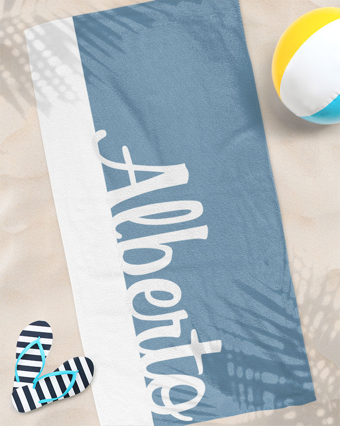 Telo Mare Azzurro Personalizzato con il tuo Nome - immagine 4