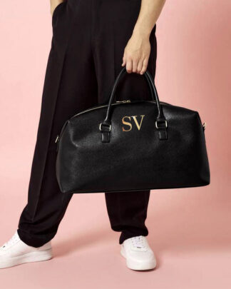 Borsone da Viaggio in Ecopelle Personalizzato con Nome - Idea Regalo per Chi Viaggia Spesso