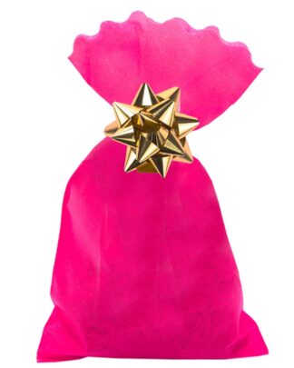 25 Sacchetti 15x25 Regalo in Tessuto non Tessuto TNT Colore Fucsia