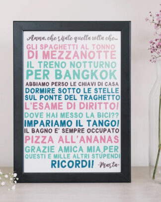 Stampa Personalizzata "La Storia della Nostra Amicizia" - Idea Regalo Amica