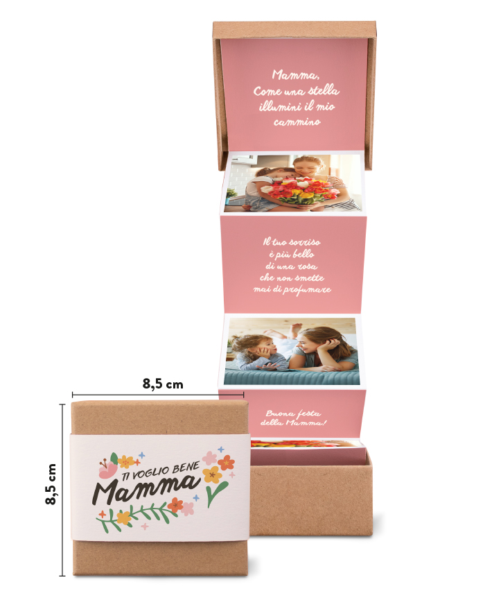 Scatolina Explosion Box dei Ricordi per Mamma Personalizzabile con Foto e Dediche - Idea Regalo Sorpresa Dolce per Festa della Mamma, Compleanno, Neo Mamma - immagine 6