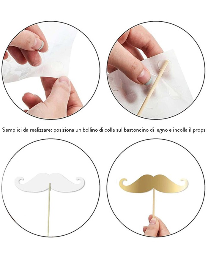 Set 12 Pezzi Props per Photobooth con Design Verde - Idea Decorazione Divertente per Addio al Nubilato - immagine 4