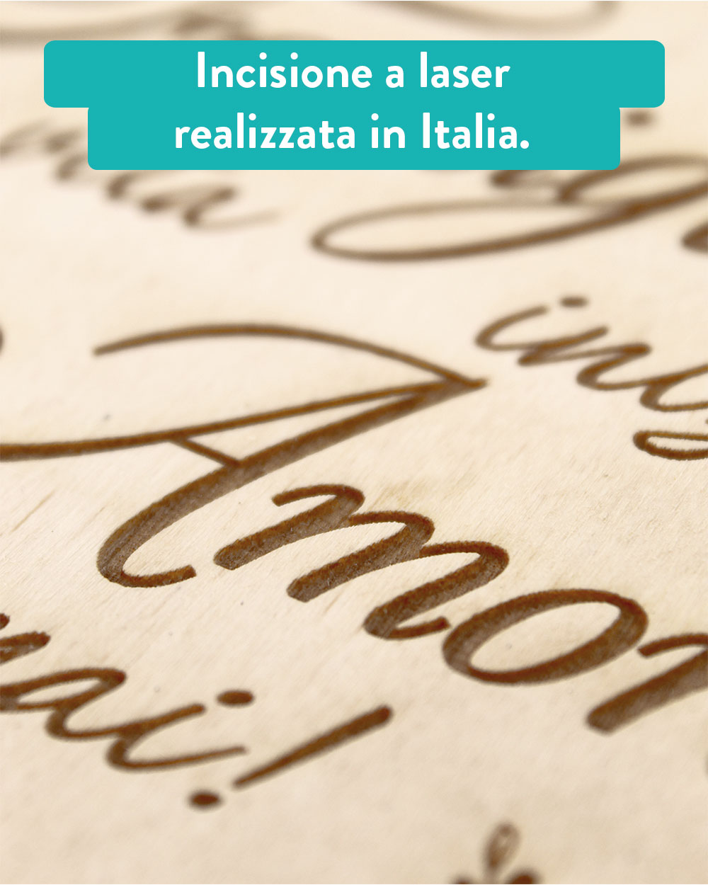 Targhetta da Appendere in Legno "Famiglia Dove la Vita Inizia e l'Amore non finisce Mai" Personalizzata con Cuori e Nomi - Idea Regalo Nuova Casa, Festa dei Nonni - immagine 4
