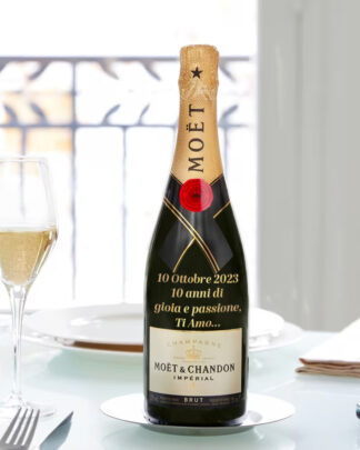 Champagne Moët & Chandon Imperial Personalizzato Idea Regalo Anniversario