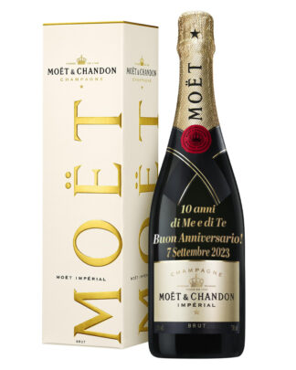Champagne Moët & Chandon Imperial Astucciato Personalizzato Idea Regalo Anniversario