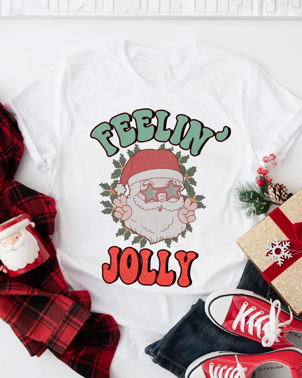 Maglietta Natalizia Feeling Jolly