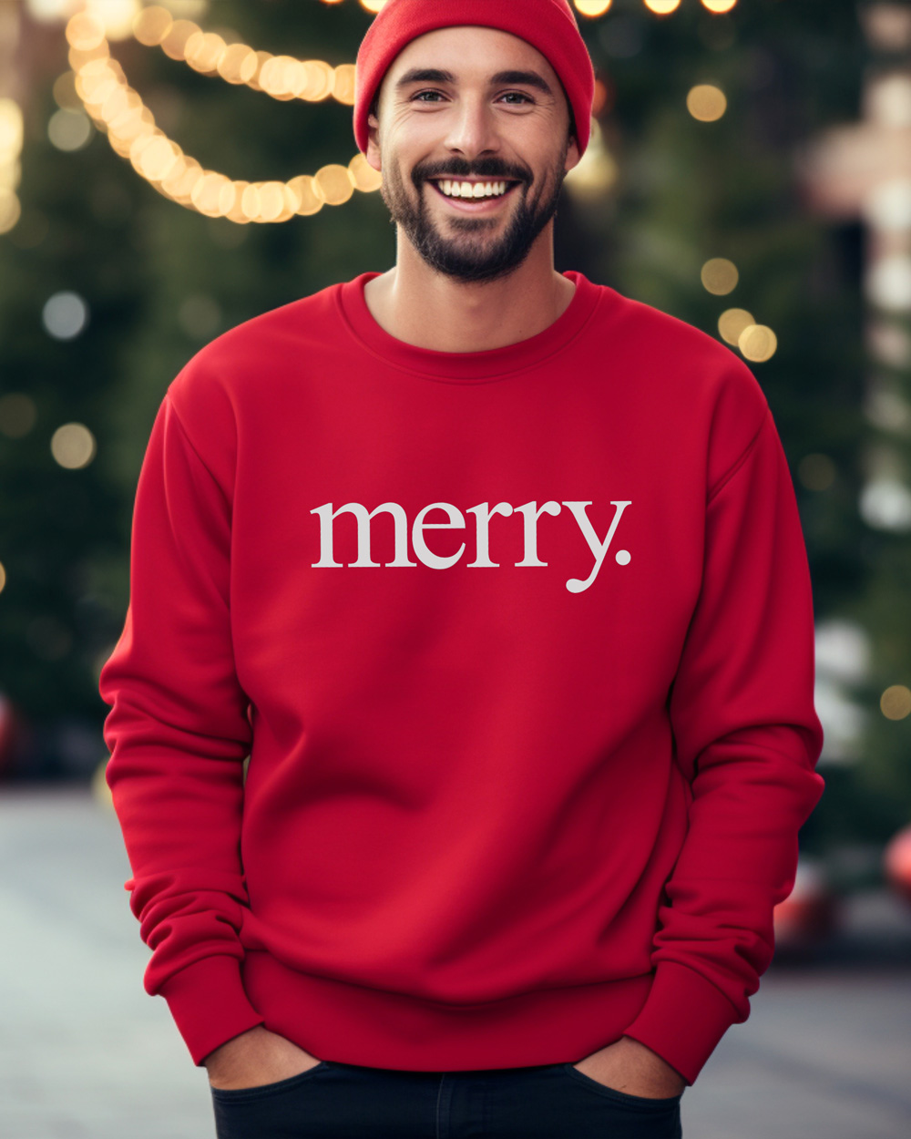 Maglietta Felpa Natalizia Merry.