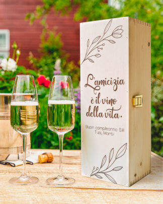 Cassettina Personalizzata con Rami e Frase a Scelta