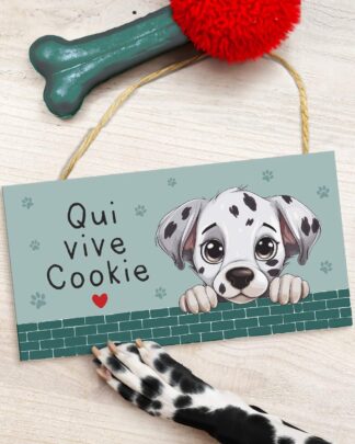 Targhetta Attenti Al con Cane Cucciolo Personalizzato e la Tua Frase