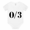 Body Maniche Corte 0-3 BIANCO