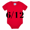 Body Maniche Corte 6-12 ROSSO