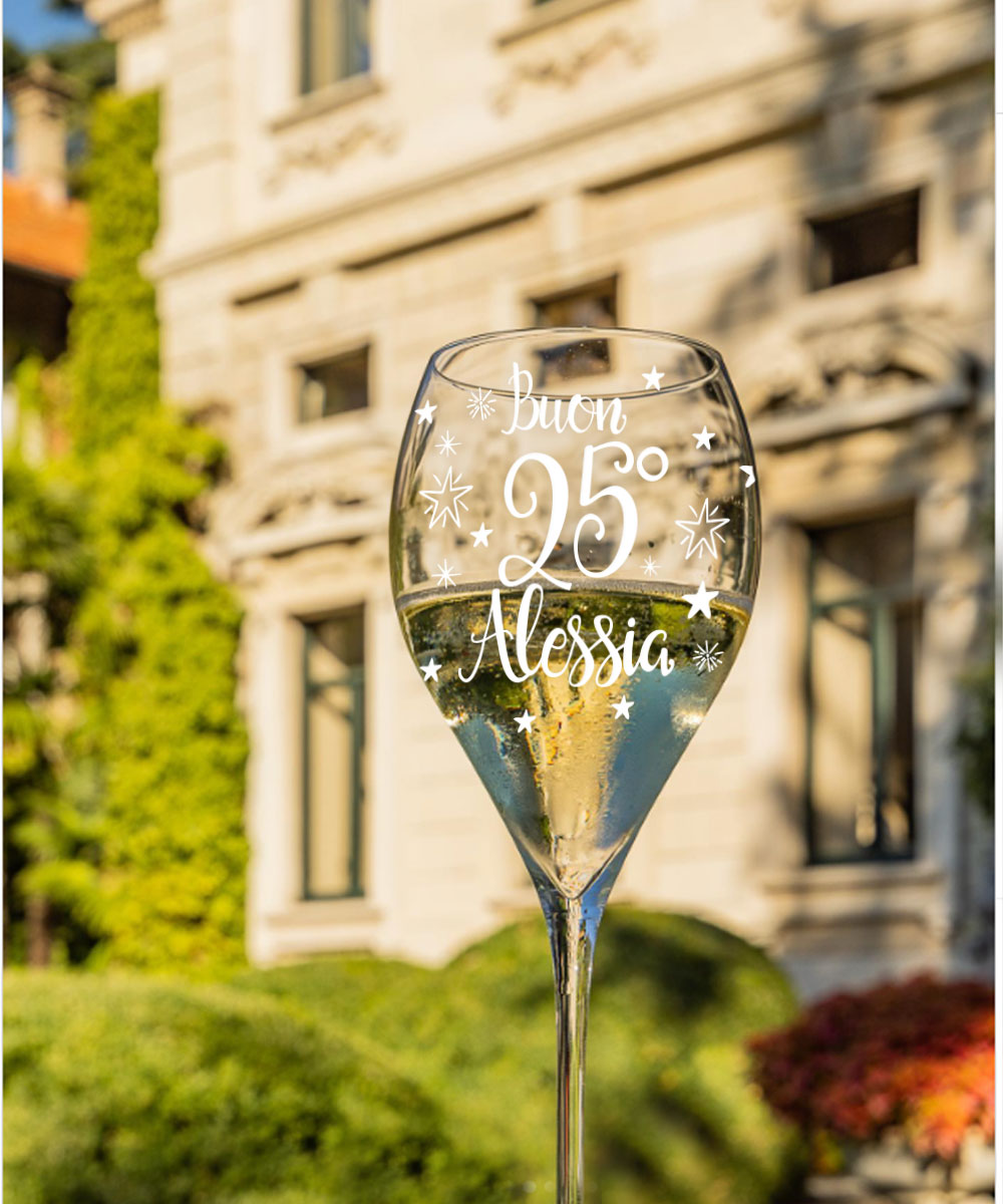Bicchiere Flute Personalizzato con Nome e Dedica - Regalo 18 Anni - immagine 4