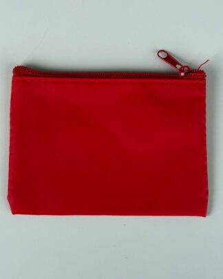 Portamonete in Similpelle - Rosso - 10x7,5 cm