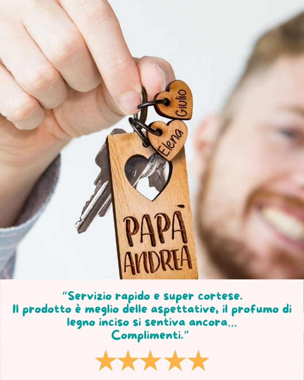 portachiavi-legno papà-recensione
