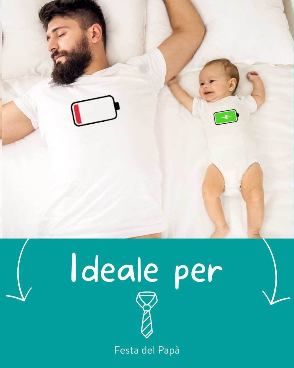 set-coordinato-maglia-body-t-shirt-papà-bambino-batteria-scarica-idea-regalo-festa-papà