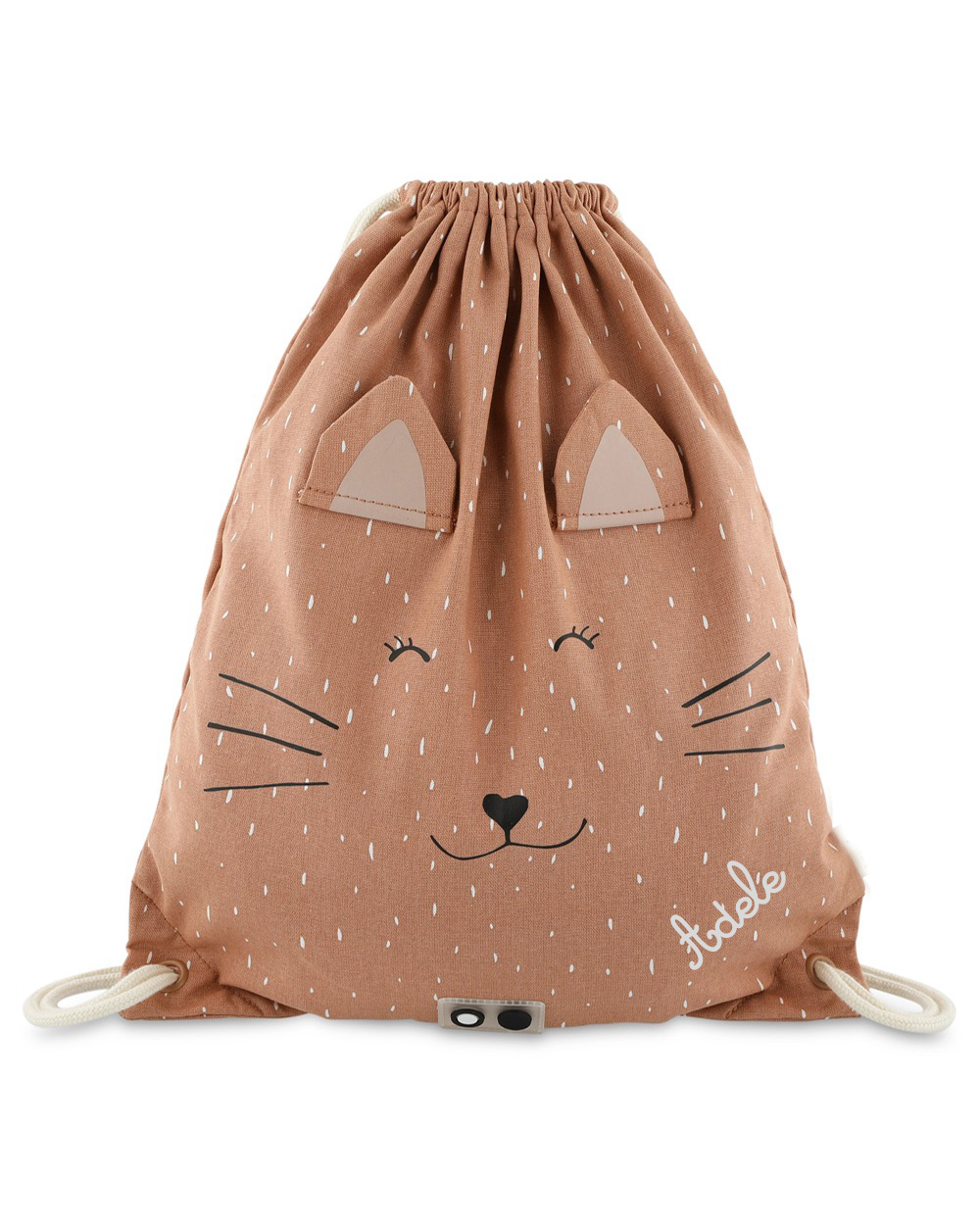 Sacca Zainetto con Gattina Mrs Cat, Personalizzata con Nome - Idea Regalo Bambina, Asilo e Scuola, Ritorno a Scuola
