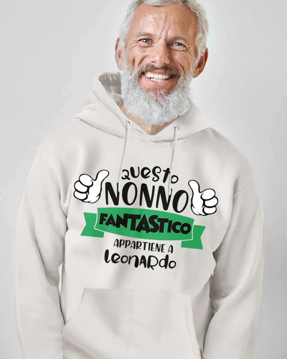 Felpa Personalizzata con Frase Simpatica, Nomi e Pollicioni - Idea Regalo per il Nonno, Festa dei Nonni, Compleanno - immagine 5