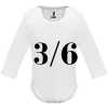 Body Maniche Lunghe 3-6 BIANCO +&euro;&nbsp;1,00
