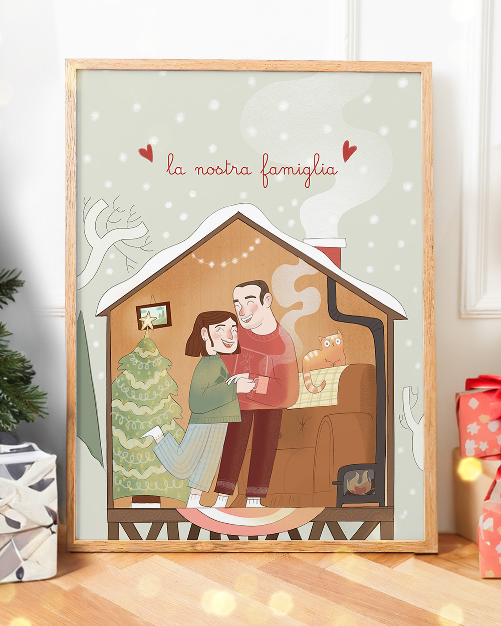 ritratto-personalizzato-cartoon-natale-regalo-illustrazione