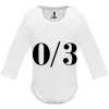 Body Maniche Lunghe 0-3 BIANCO +&euro;&nbsp;1,00
