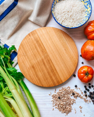 Tagliere Tondo in Legno di Ciliegio