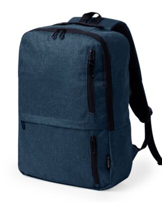 Zaino Blu in Tessuto RPET Ecosostenibile - Design Funzionale e Moderno