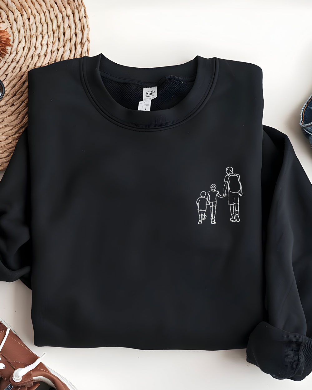 felpa-papa-personalizzata-disegno-lineart-bambini-regalo