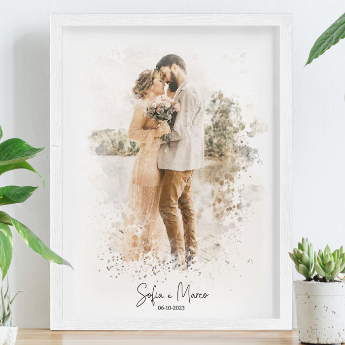 Acquarello-anniversario-matrimonio-ricordo-regalo-personalizzato