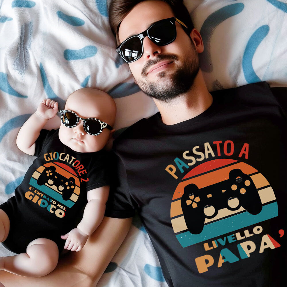 COORDINATO-PLAYER-GAMER-PROMOSSO-PAPA-LIVELLO