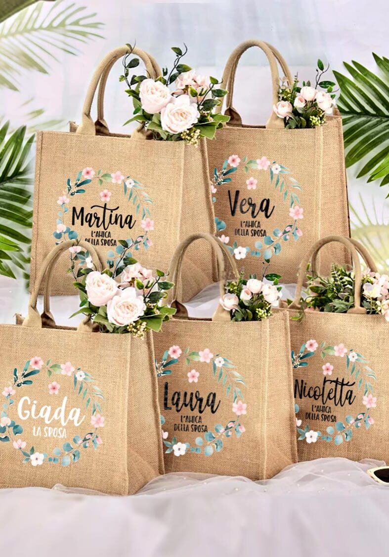 borsa-juta-corona-fiori-regalo-addio-nubilato