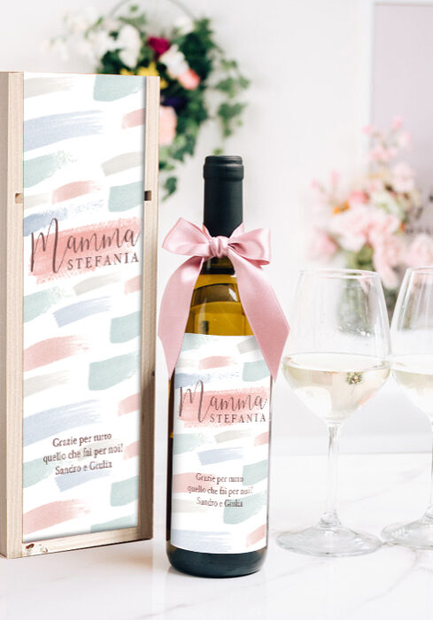 bottiglia-vino-cassettina-personalizzata-festa-mamma-colori-pastello
