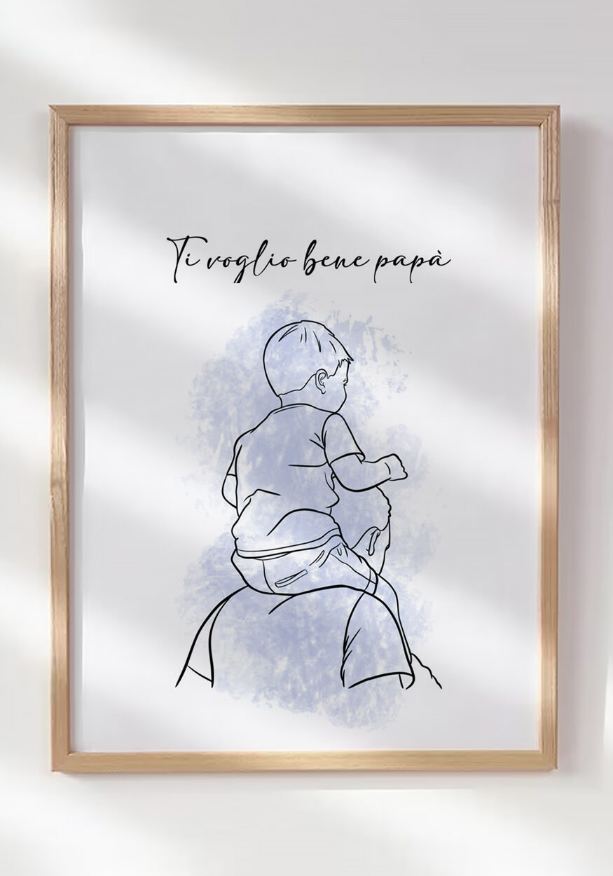 lineart-illustrazione-papa-regalo